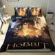 thumbnail image 1 of Hobbit Conjunto de sábanas temático, trío de piezas, cómodo y amigable con la piel, diseño único, regalo de decoración para el hogar para familiares, amigos y fans,173cm *218cm, 1 of 6