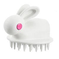 Magideal - Masajeador De Material Cuero Cabelludo Para El Cabe, Cepi Para Champú, Exfoliante Suave Y Flexible Para Eliminar La , Crecimiento Del Cabe, , Blanco