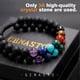 thumbnail image 2 of Pulsera de cuentas de piedra de los 7 chakras - Pulsera de cristales y piedras curativas para hombres Pulseras de cuentas de obsidiana, ojo de tigre, amatista y malaquita para meditación, relajación y, 2 of 7