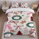 thumbnail image 1 of Christmas Wreath Themed 3pcs Bedding Set Duvet Cover Pillowcase Set, 1 of 5