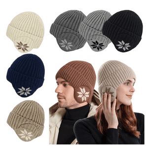 Genérico - Pack 12 Gorros Beanie De Lana Adulto Con Cubre Orejas Unisex Surtidos