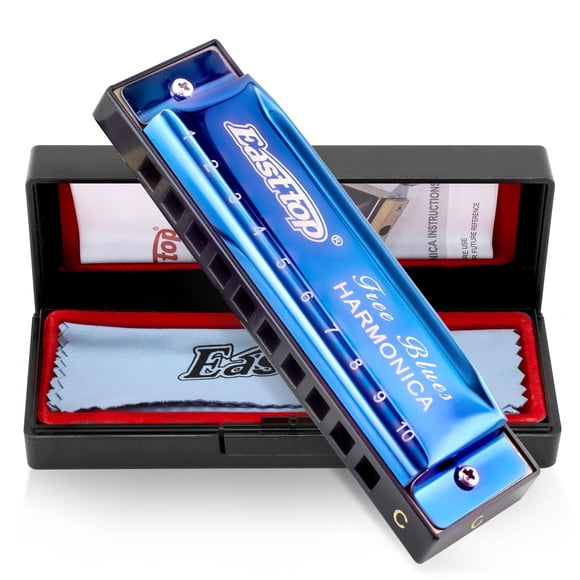 Harmonica East top Blues Key C, 10 hoyos, 20 tonos, para adultos