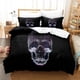 thumbnail image 1 of Colored Skull Fashion Style Quilt Duvet Cover Set Bedclothes Pillowcase Kids3-Piece Bedding Set, 1 of 4