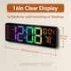 thumbnail image 2 of Reloj de pared YISILE de 16" con RGB, alarma dual y control por voz, 2 of 6