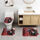 thumbnail image 2 of Miraculous: Ladybug Juego de 3 alfombras de baño de coral fleece: tapete de baño + alfombra de inodoro en forma de U + funda de tapa de inodoro en forma de O, 2 of 6