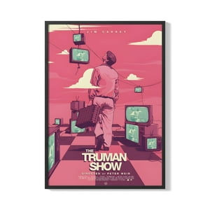 Creango - Cuadro Poster Enmarcado The Truman Show Decorativo