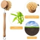 thumbnail image 5 of Juego de 4 cepillos para platos, cepillos de cocina de madera con mango de madera - Cepillo de limpieza de ollas y sartenes de madera con cabezal reemplazable, 5 of 7