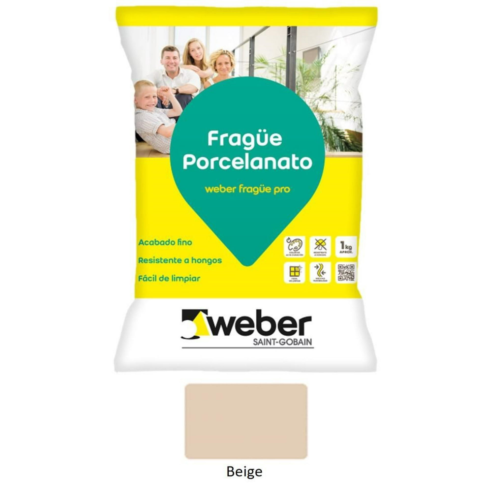 Weber - Fragüe Porcelanato 1kg Beige