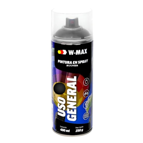 Pintura Aerosol Negro marca Wurth 400 Ml.