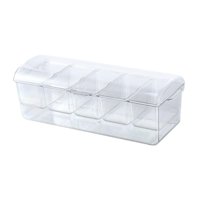 Magideal - Bandeja Para Servir Condimentos Refrigerados, Recipiente Para Servir Hielo De 5 Secciones, Taza Extraíble Para Recepciones De Bodas, Carnes Y Verduras