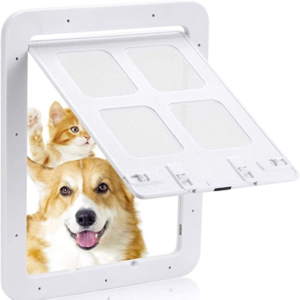 Pet Dog Cat Screen Door, Pet Screen Door Protector For Sliding Door, Sliding Screen Dog Door With Magnetic Flap For Exterior Doors