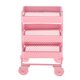 thumbnail image 3 of 1/12 Estante De Almacenamiento De Metal Con Ruedas Accesorio Para Muebles De Casa De Muñecas Rosa, 3 of 5