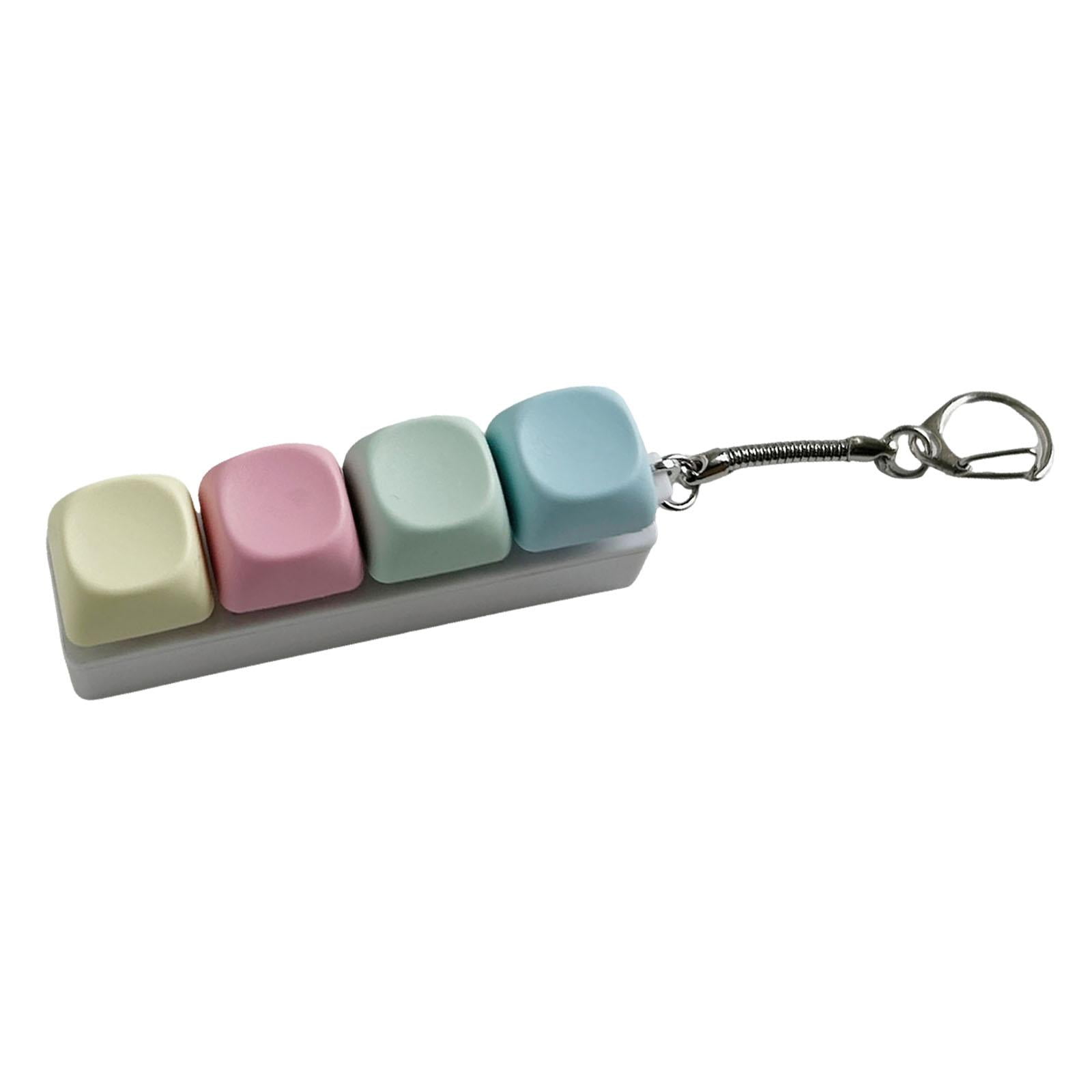 Bothyi - Mini Llavero Colorido Con Teclado De 4 Teclas, Juguete Antiestrés, 8 X 2 X 3 Cm, Juguete Resistente Con Clic