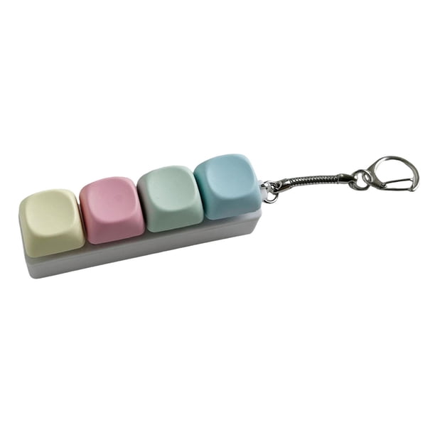 Mini Llavero Colorido Con Teclado De 4 Teclas, Juguete Antiestrés, 8 X 2 X 3 Cm, Juguete Resistente Con Clic