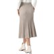 thumbnail image 3 of INSPIRE CHIC Falda Maxi de Punto para Mujer con Cintura Alta Elástica, Falda Plisada Suave a Rayas Casual S Camel, 3 of 6