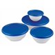 thumbnail image 4 of Juego de cuencos Sterilite de 8 piezas, cubiertos, multitamaños, 2,5 L, blanco y azul, 4 of 6