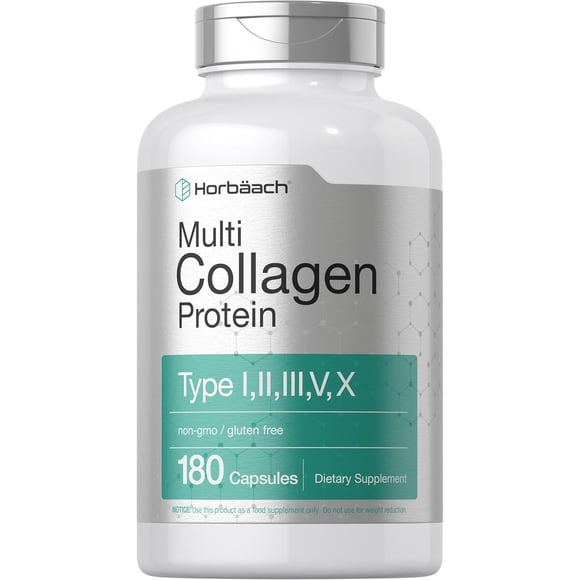 Colageno Multi Protein Horbaach 2000mg 180 Capsulas Tipos IVX