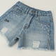 thumbnail image 3 of Short Niña Azul Denim Roto Barbie, 3 of 4