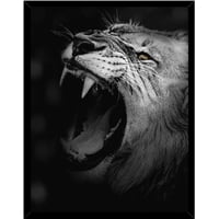 Genérico - Cuadro Decorativo Leon Colmillo Medidas 30X40 Cm