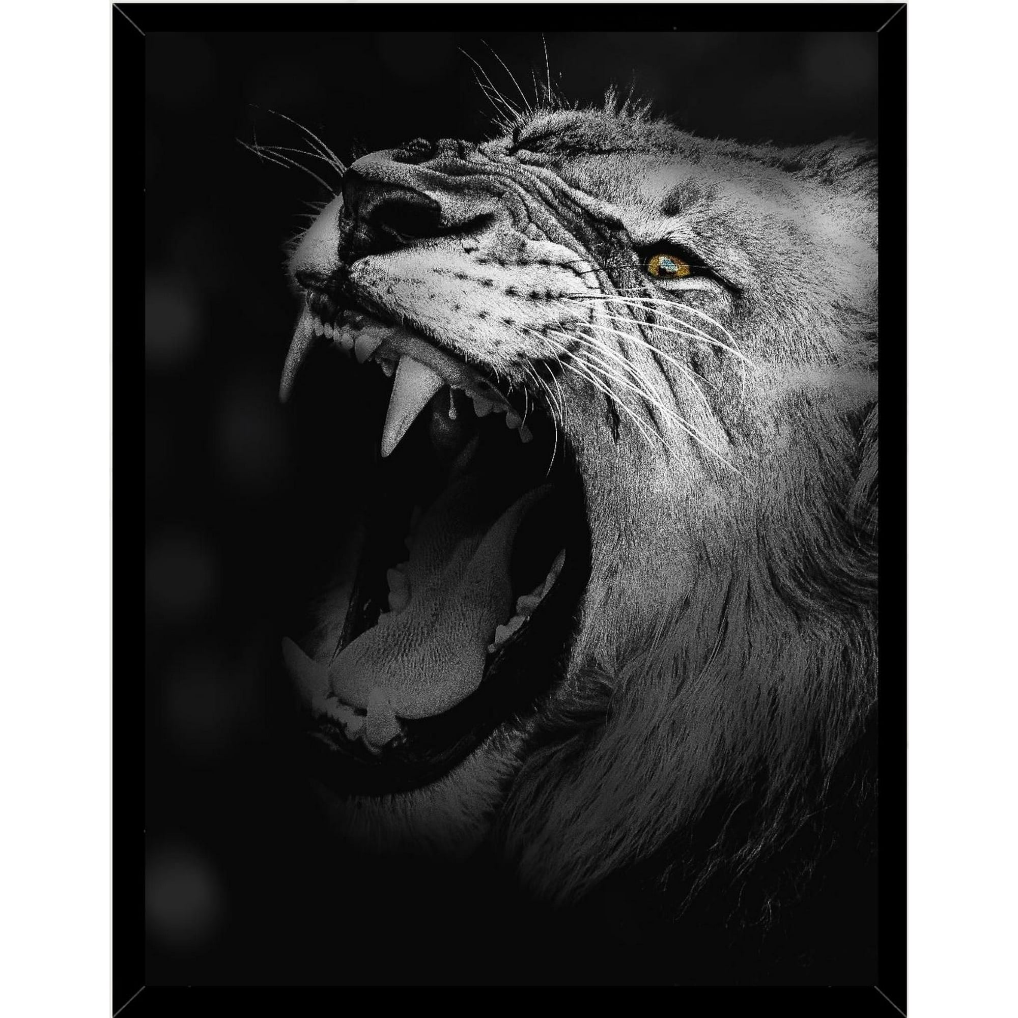 Genérico - Cuadro Decorativo Leon Colmillo Medidas 30x40 Cm