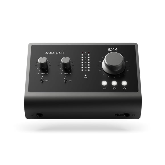 Interfaz de audio Audient iD14 MKII con 2 preamplificadores de clase A negra