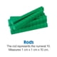 thumbnail image 2 of Set de 50 unidades de espuma verde Base Ten Blocks hand2mind para niños, 2 of 8
