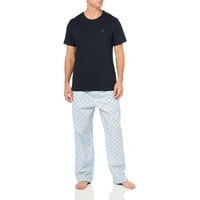 Conjunto De Pijama Tommy Hilfiger, Set De Dormir De Popelina Para Hombre