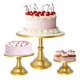 thumbnail image 1 of Set 3 Porta Cupcake Base Para Tortas Porta Tortas Exhibicion Dorado, 1 of 10