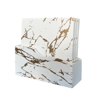 Oem - Set De 6 Posavasos De Madera Diseño Mármol Pack 6 Cuadrado B