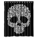 thumbnail image 1 of Cortina de ducha de baño con diseño de calavera de Honey Day House, con ganchos, tamaño 60 x 72 pulgadas, 1 of 3