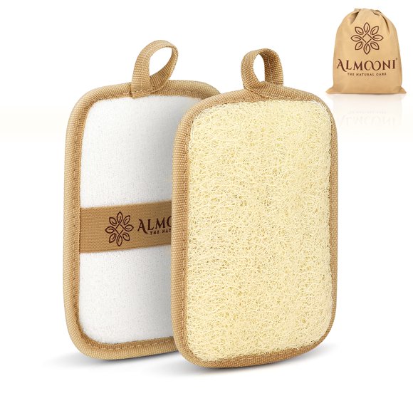 Lufa de Ducha ALMOONI Pack de 2 - Exfoliación Egipcia