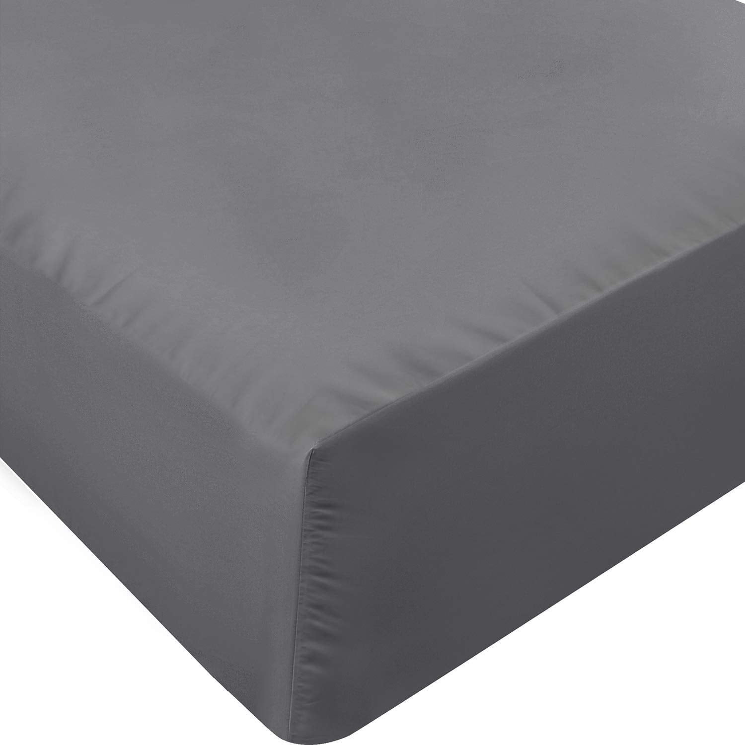 Sábana Bajera Ajustable Utopia Bedding, Doble, De Microfibra Gris