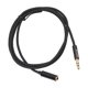 thumbnail image 2 of cable de extensión para auriculares 3.5mm jack macho a hembra cable aux negro 1 m, 2 of 5