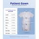 thumbnail image 2 of Batas de hospital Utopia Care, unisex, extralargas, paquete de 4 unidades, 2XL, 2 of 6