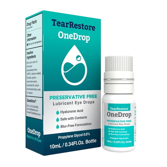 Gotas para los ojos TearRestore OneDrop sin conservadores para ojos secos
