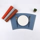 thumbnail image 1 of XmhyTop Juego de 4 Manteles Individuales de Piel Sintética, Impermeables, Fáciles de Limpiar, Resistentes al Calor y Antideslizantes para Uso Interior y Exterior, 45*30cm, Estilo C, Azul, 1 of 5