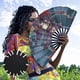 thumbnail image 1 of Abanico Plegable Chino Desmarcar Mona Genshin Impact, 1 of 6