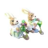 Ioensy - Decoración De Conejito De Pascua, Conejito Tejido De Paja, Decoración Para Fiesta, Jardín, Oficina