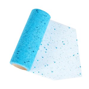 Bothyi - Tul Con Purpurina, 10 Yardas, Moderno Para Decoración De Coronas, Telas De Ropa, Arte Artesanal, Azul Lago