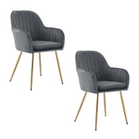 Novahus - Pack 2 Sillas De Comedor Sitial Alessandro Gris