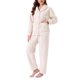 thumbnail image 4 of INSPIRE CHIC Pijamas de Forro Polar para Mujer Invierno con Botones Conjunto de Pijamas Esponjosos Suaves y Cálidos con Bolsillos M Blanco, 4 of 6