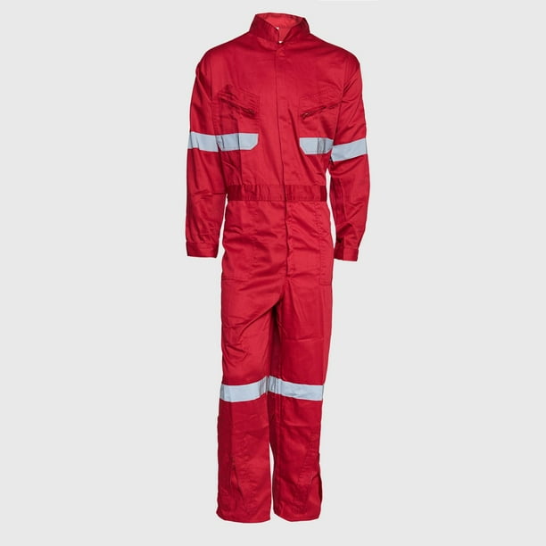 Overol Gabardina Con Reflectante rojo XL Lider