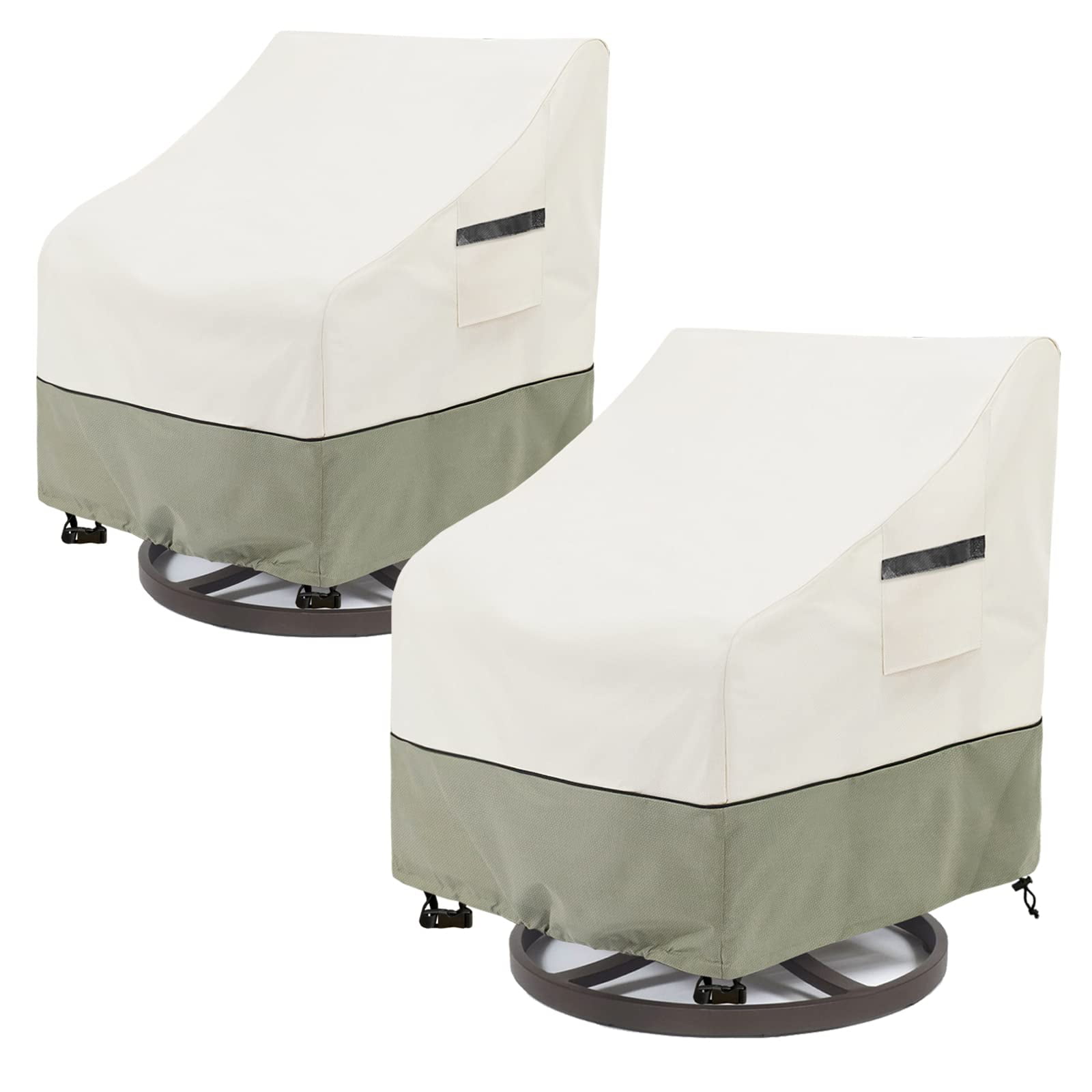 Lsongsky - Funda Impermeable Para Silla De Salón Giratoria De Exterior Paquete De 2