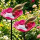 thumbnail image 1 of Estacas jardín flor metal hechas mano 4 uds baño pájaros estación riego abejas jardín, 1 of 7