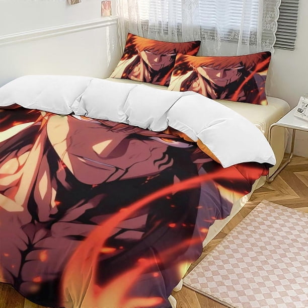 Juego de cama Bleh Anime Home de 3 piezas, ligero y cómodo.