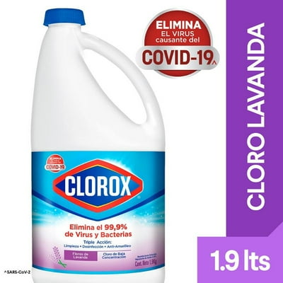Cloro Líquido Flores De Lavanda Botella 1900 Ml Clorox