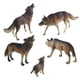 thumbnail image 4 of 5 Piezas Lobo Juguetes Figuras Preescolar Regalo Simulación Bosque Aprendizaje Para Niños, 4 of 5