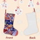 thumbnail image 3 of Pelea de Jefes Sundrop y Moondrop Tema: Calcetines de Navidad, fino lino blanco para colgar en escaleras y chimenea, decoración navideña para el hogar, regalo de Navidad. 45cm × 32cm, 3 of 5