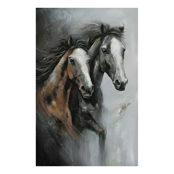 Cuadro Decorativo Adorno Caballos Decoración Pared Jhn