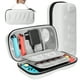thumbnail image 1 of Funda de transporte rígida y duradera compatible con Nintendo Switch OLED, mandos Joycons y adaptador de CA - Bolsa protectora de viaje y almacenamiento-Blanco American Standard, 1 of 6